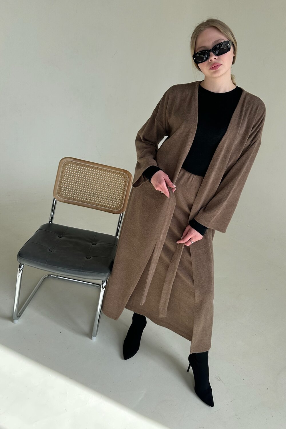 516219 RISE Кардиган WOOL044/04 Коричневый