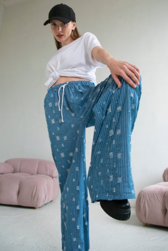 Ст.цена 3270р. 332789 RISE Брюки DENIM048/02 Голубой, белый