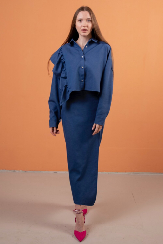 516210 RISE Юбка DENIM037/03 Синий
