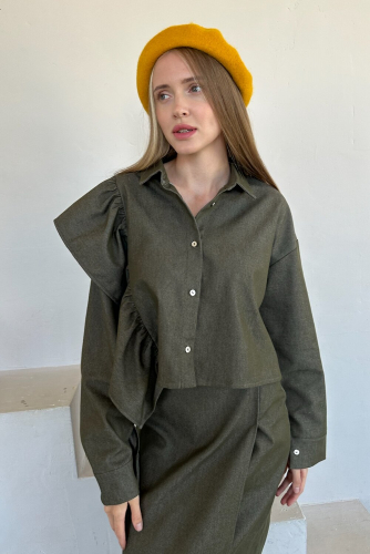 Ст.цена 2640р. 458668 RISE Юбка DENIM037/05 Хаки