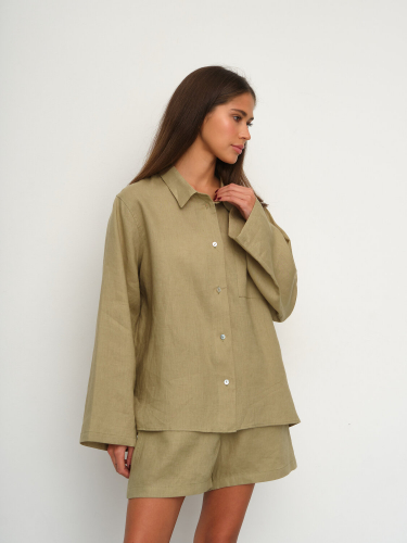 Ст.цена 5715р. 306766 RISE Рубашка S021_Olive Yellow Салатовый