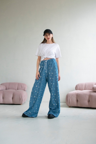 Ст.цена 3270р. 332789 RISE Брюки DENIM048/02 Голубой, белый