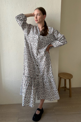 442718 RISE Платье VINTAGE071/02 Белый, розовый