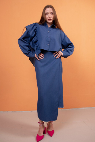 516209 RISE Рубашка DENIM018/03 Синий