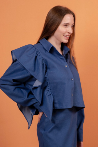 516209 RISE Рубашка DENIM018/03 Синий