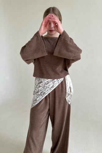 516206 RISE Брюки WOOL042/04 Коричневый