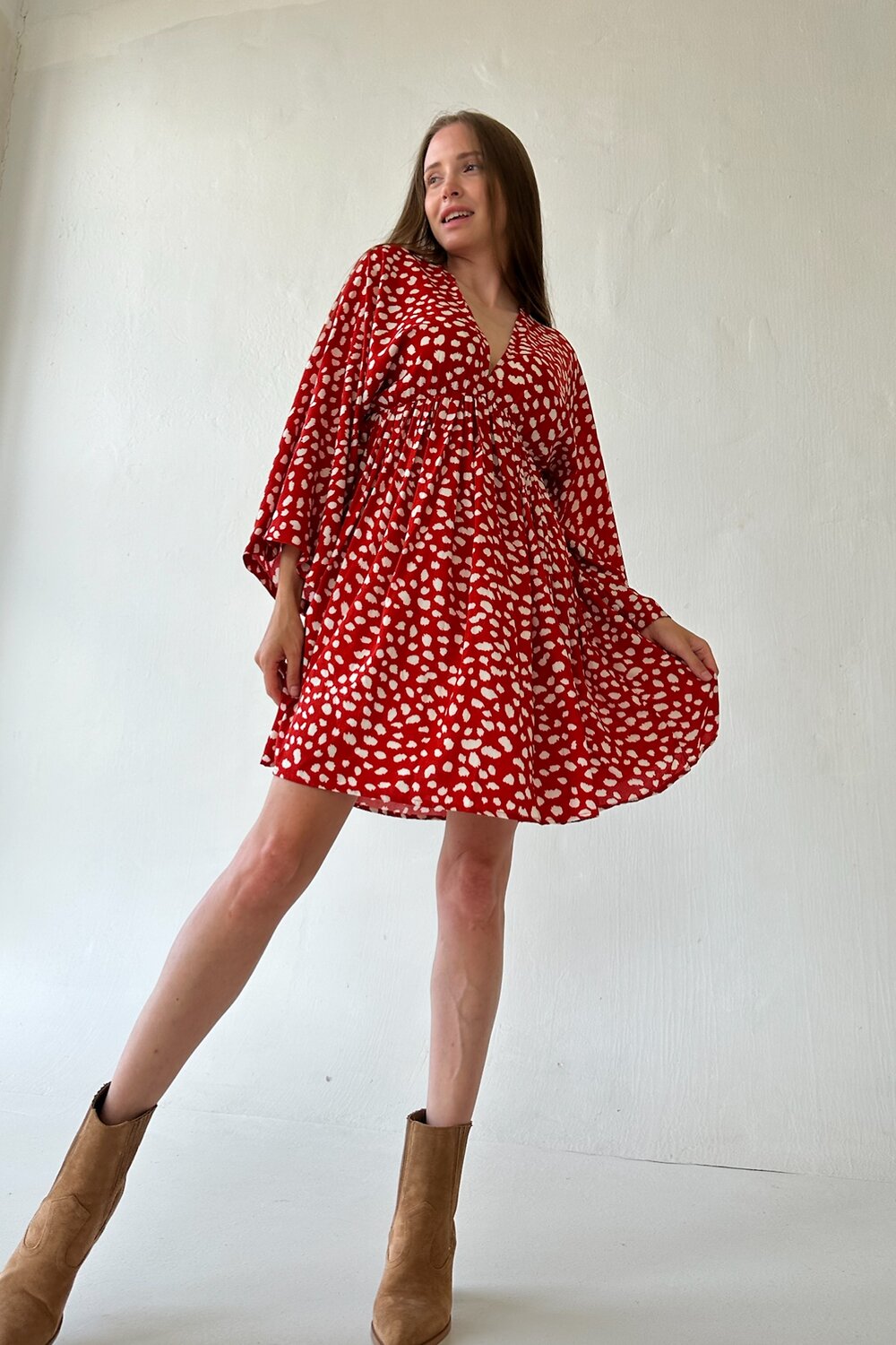 Ст.цена 3270р. 440176 RISE Платье FLOWER030/08 Красный, белый