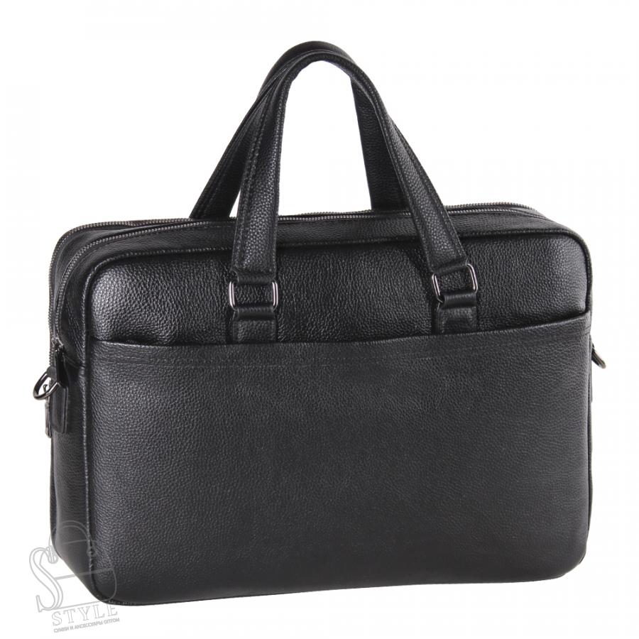 Портфель мужской кожаный 8272-8QH black Heanbag
