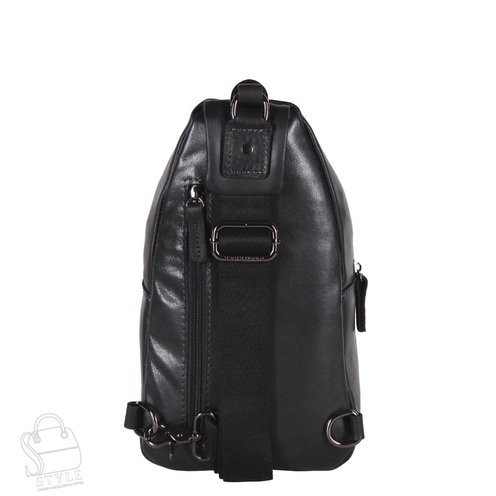 Рюкзак мужской кожаный 3014-1TR black Tough Ruder в Новосибирске