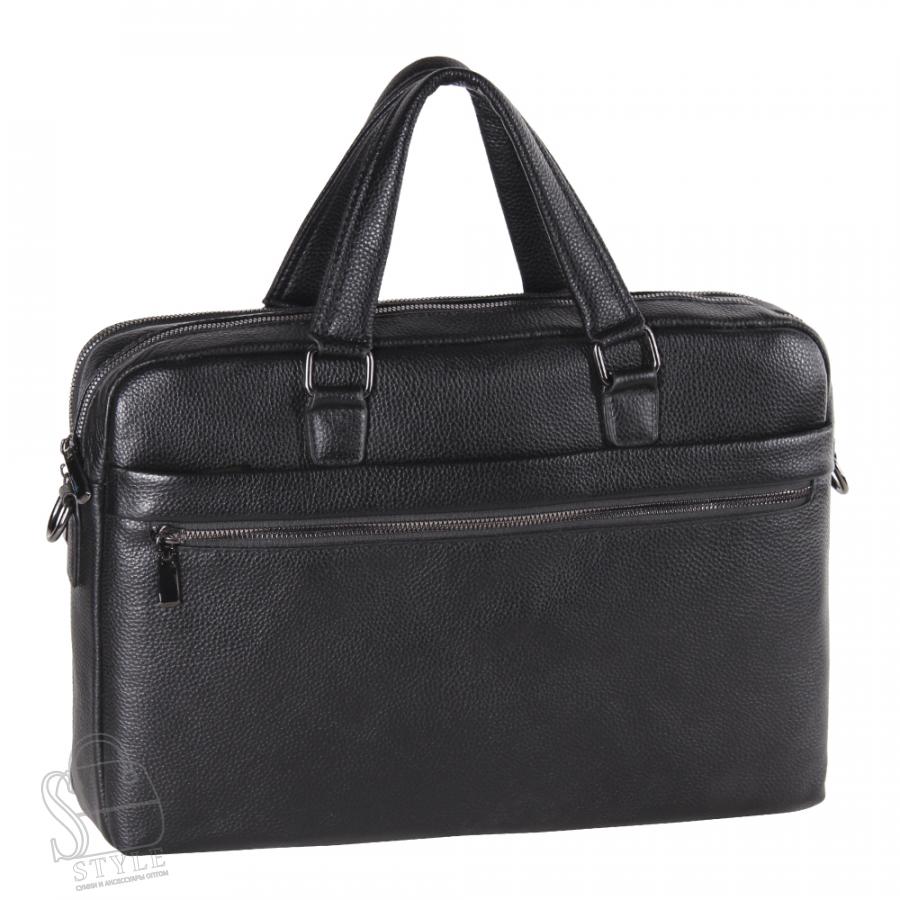 Портфель мужской кожаный 8222-8QH black Heanbag