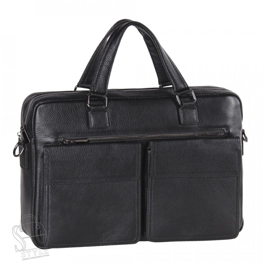 Портфель мужской кожаный 8212-8QH black Heanbag