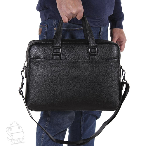Портфель мужской кожаный 8272-8QH black Heanbag