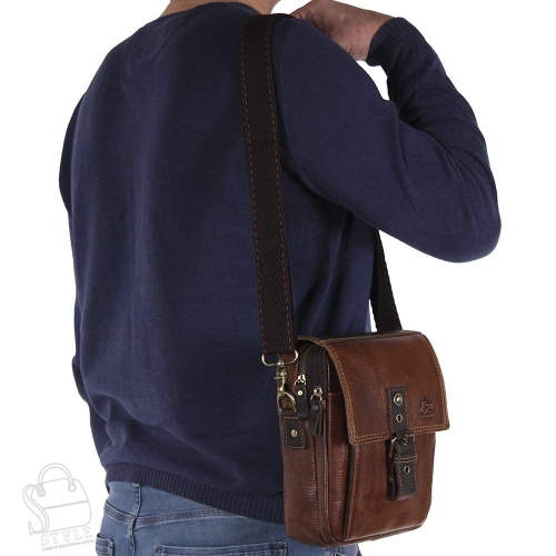 Сумка мужская кожаная 3010TR d.brown Tough Ruder