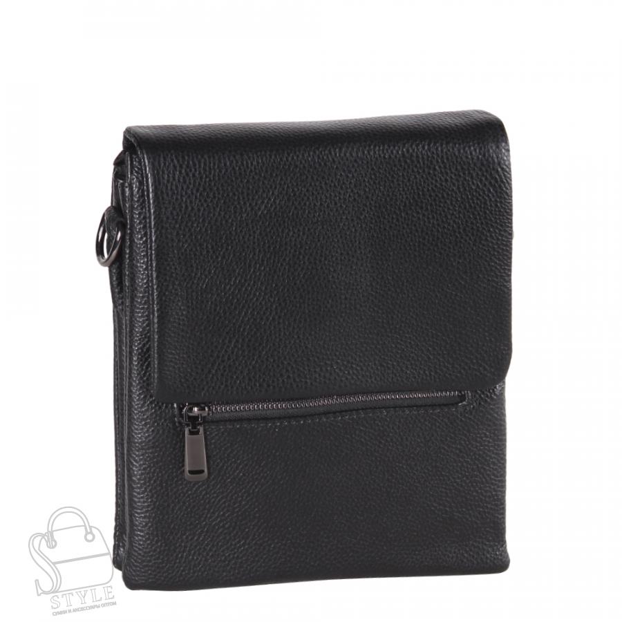 Сумка мужская кожаная 004-6QH black Heanbag