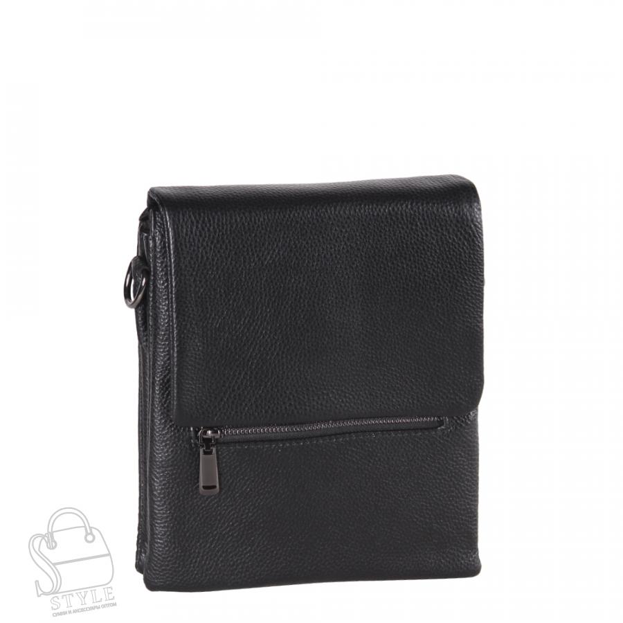 Сумка мужская кожаная 004-3QH black Heanbag