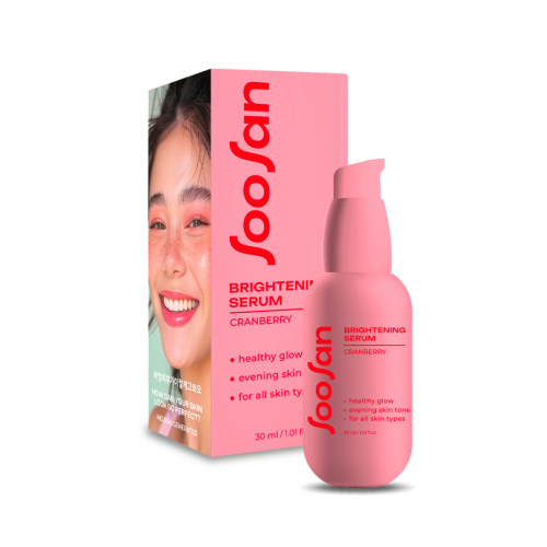 Выравнивающая тон сыворотка с экстрактом клюквы SOOSAN Brightening serum with Cranberry  30мл
