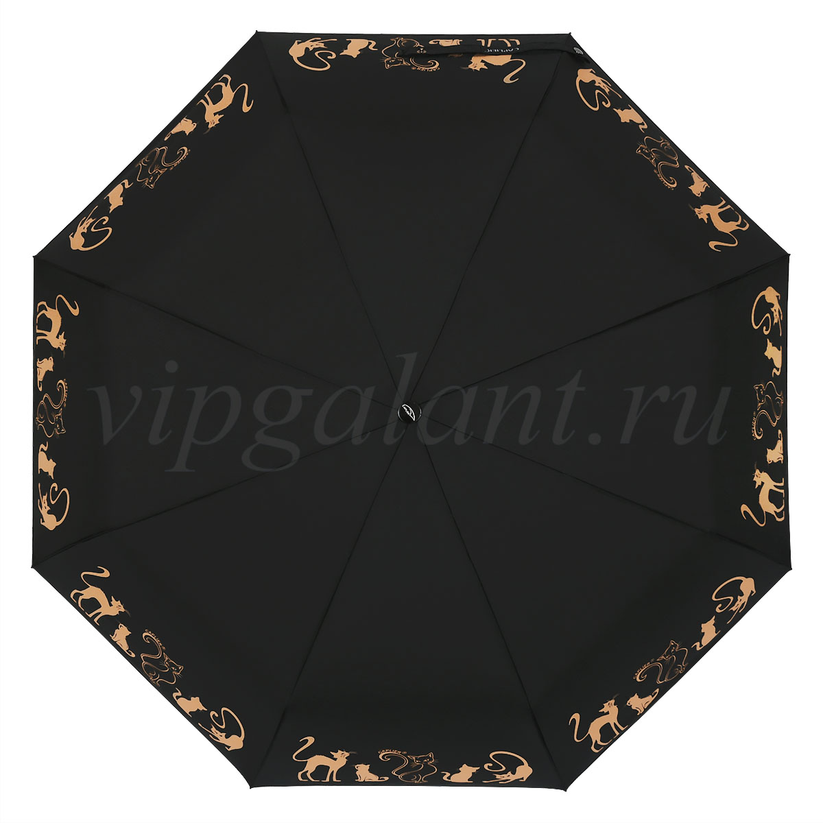 Зонт женский складной Caplier 71010 Golden cats