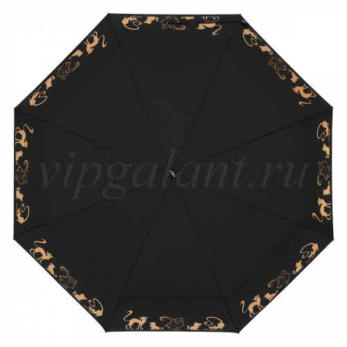Зонт женский складной Caplier 71010 Golden cats