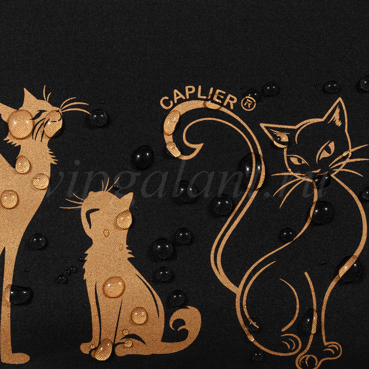 Зонт женский складной Caplier 71010 Golden cats
