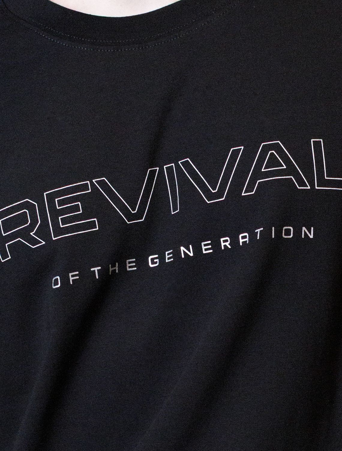 Свободная футболка с авторским принтом U49.048 черный_revival