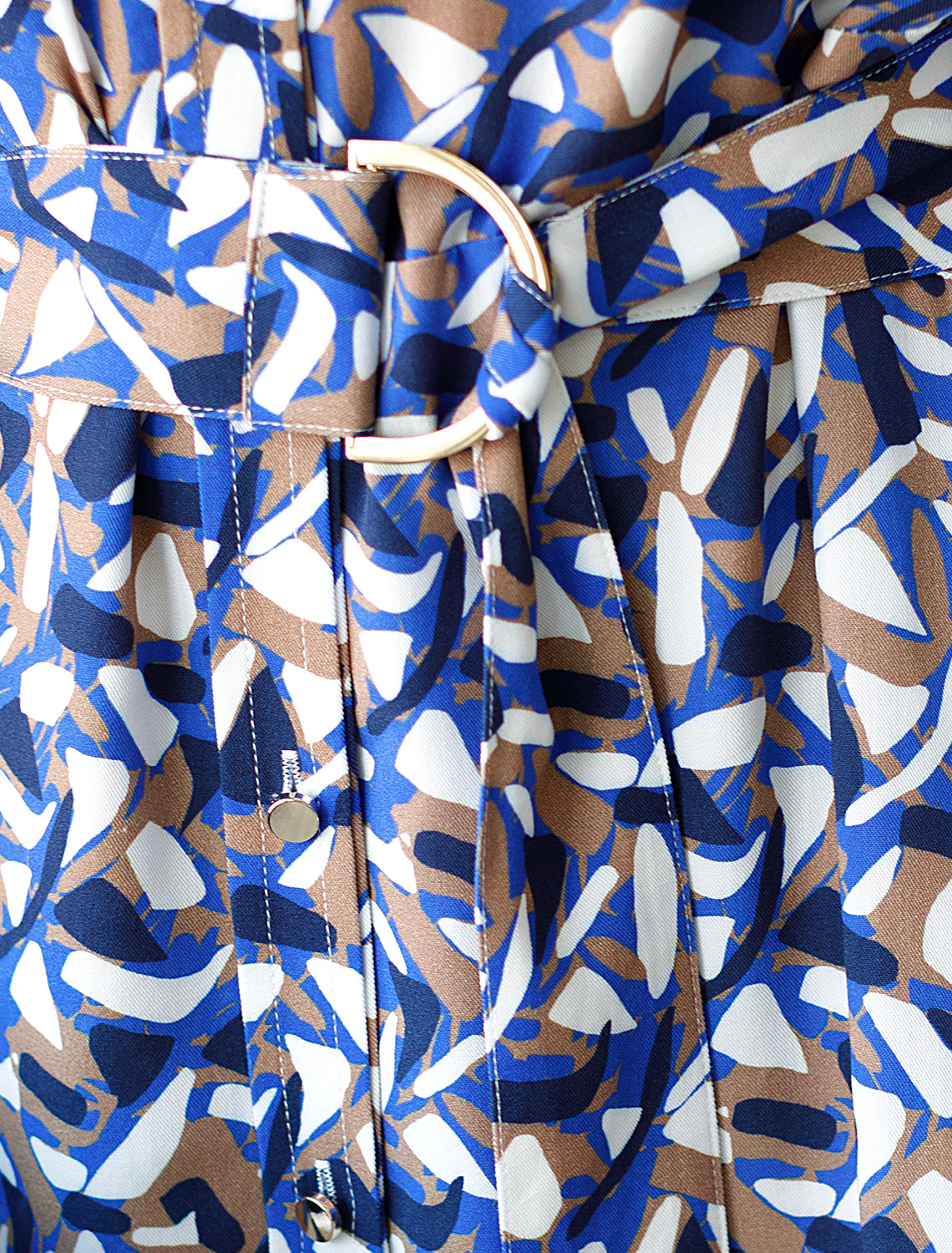 Платье из вискозы твил D22.224 синий-бежевый