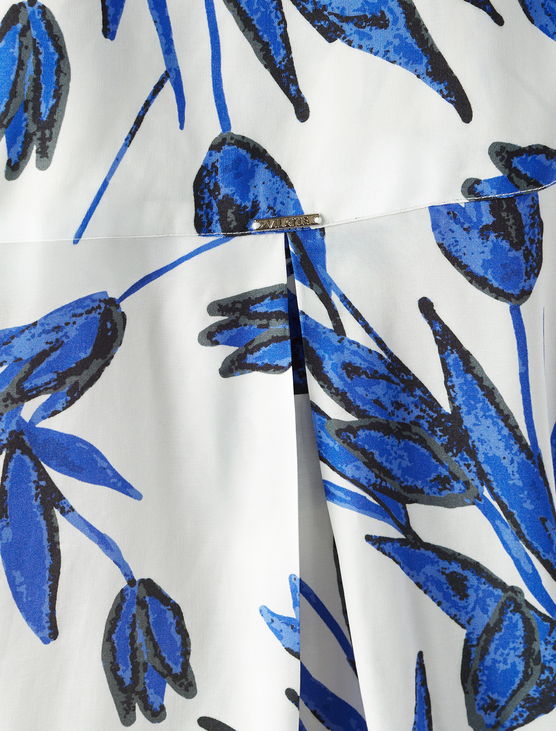 Блузка из вискозы с лиоцеллом D29.263 синий-белый