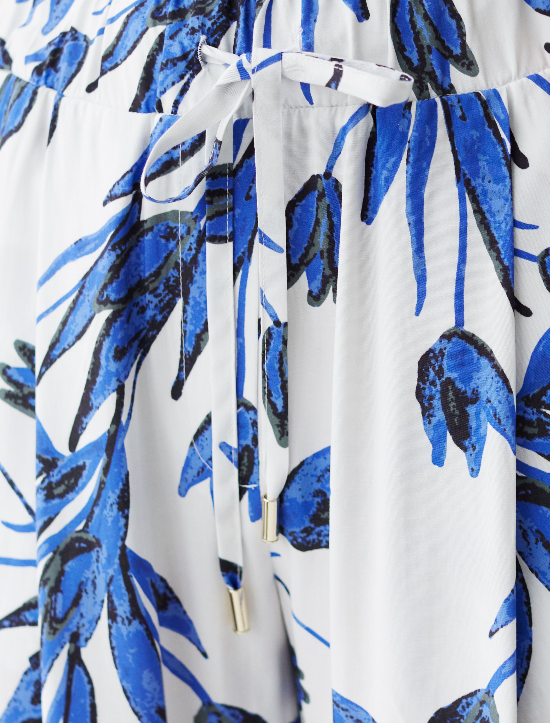 Брюки из вискозы с лиоцеллом D24.270 синий-белый