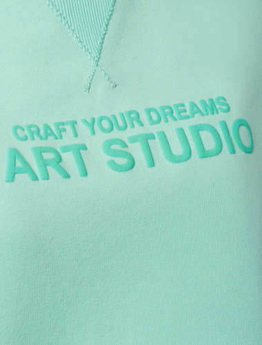 Футболка из тонкого премиального футера с эластаном D49.081 мятный_art studio