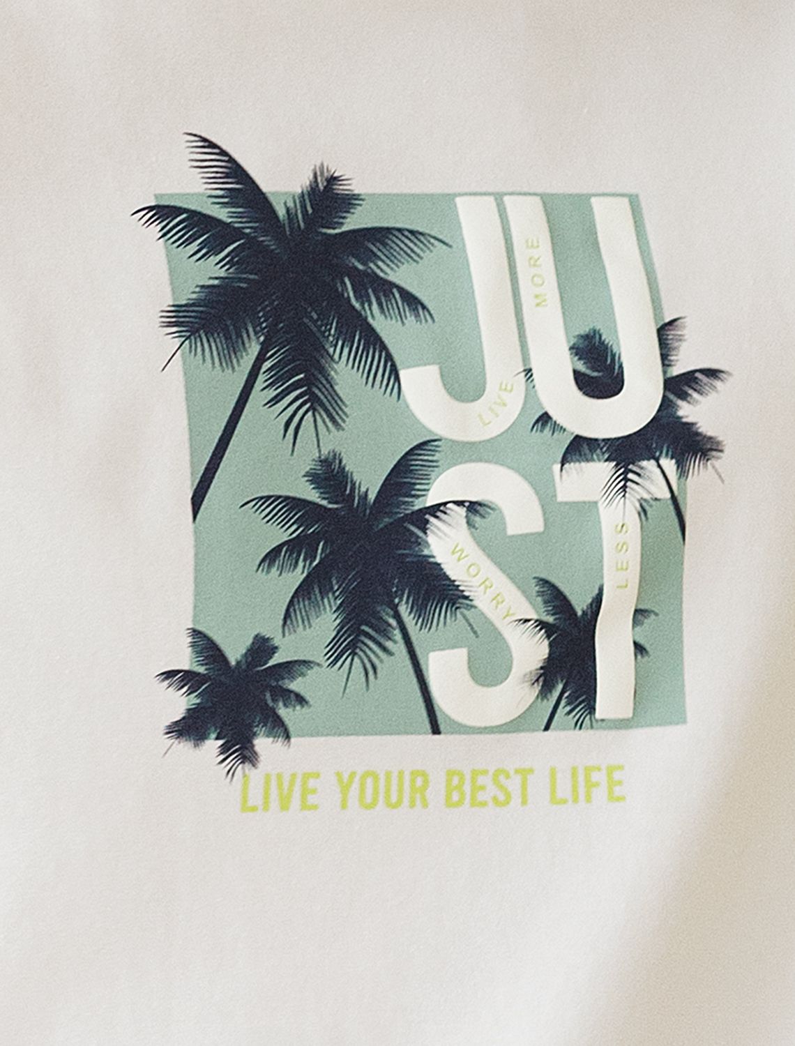 Свободная футболка с авторским принтом U49.048 белый_just