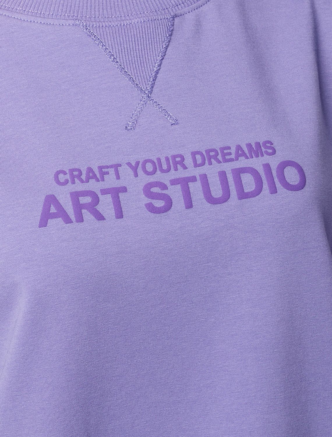 Футболка из тонкого премиального футера с эластаном D49.081 лавандовый_art studio