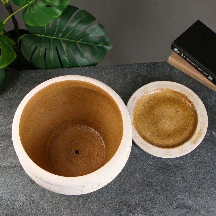 Горшок для цветов «Аманта», 12 л, d=30 см, h=25 см, керамический, с поддоном