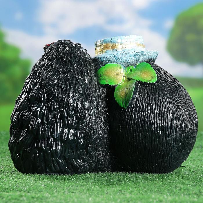 Садовая фигура из гипса «Ёжики признание в любви», 29×22 см