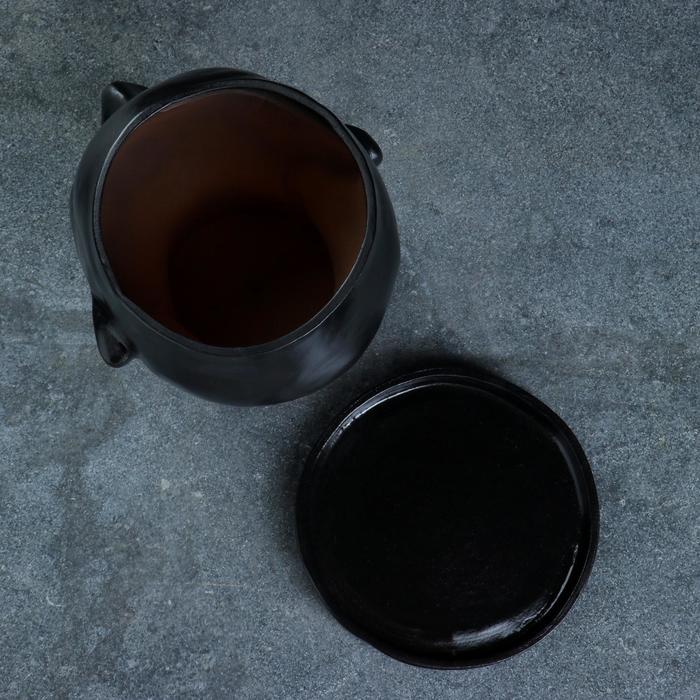 Горшок-органайзер «Голова», керамика, чёрное, 3 л, 24×19 см