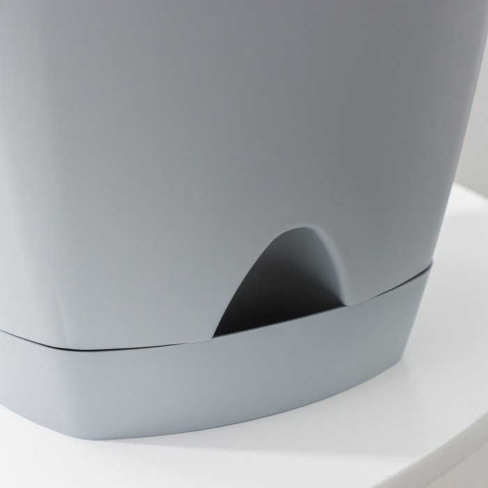 Горшок для цветов с прикорневым поливом Amsterdam, 8 л, d=25 см, h=24.4 см, серый