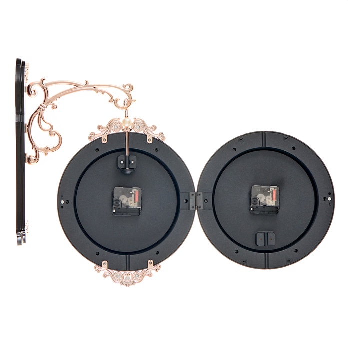 УЦЕНКА Часы настенные двусторонние, на подвесе «Розы», 41×33 см