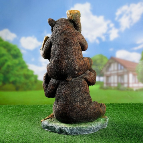 Садовая фигура из полистоуна «Медведь «Давай дружить!
