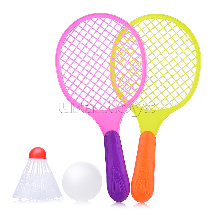 Набор игровых ракеток (2 ракетки, волан, мяч)