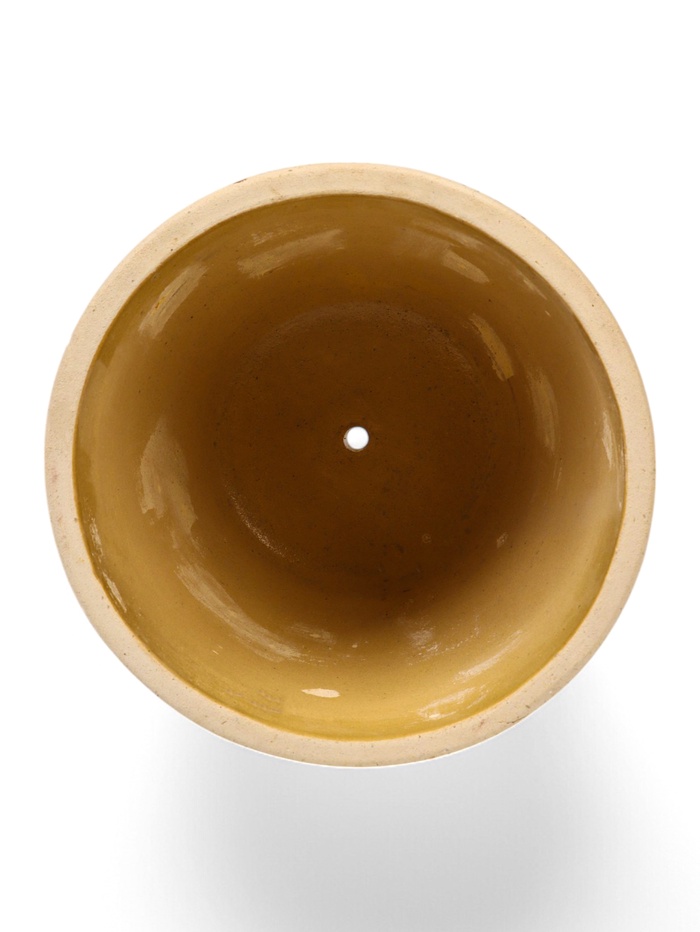 Горшок для цветов «Антей», 20 л, d=35 см, h=30 см, керамический, с поддоном, бежевый