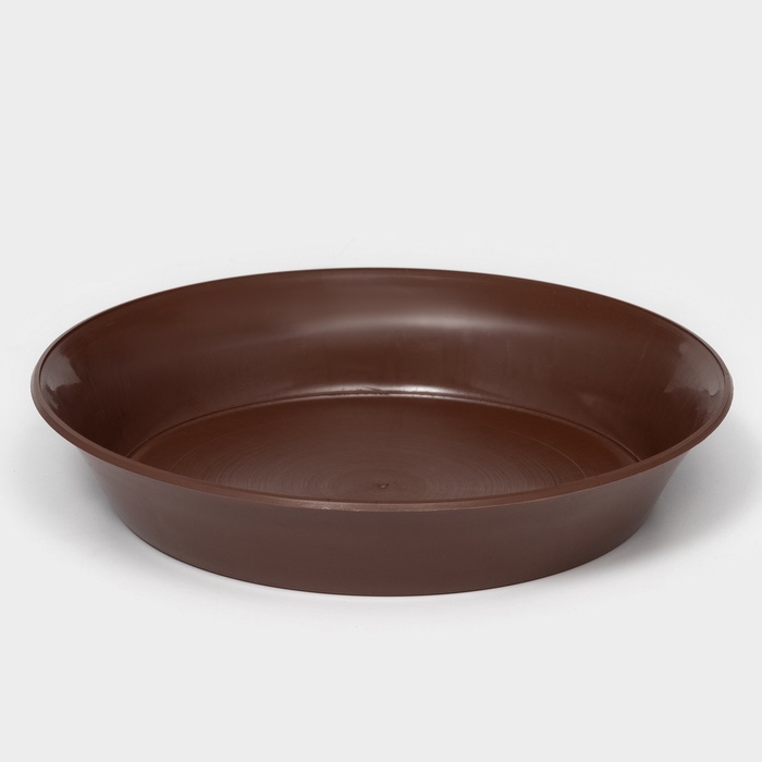 Горшок для цветов с поддоном «Доляна», 800 мл, пластиковый, коричневый, оттенок МИКС