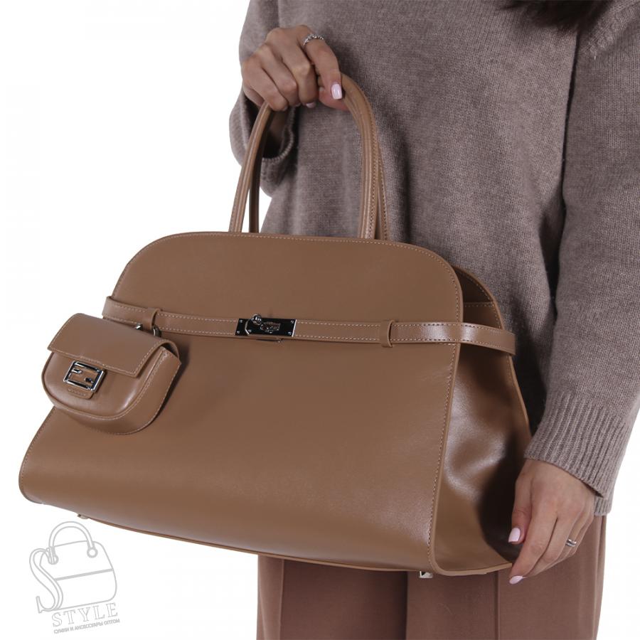 Сумка женская кожаная 1359TH apricot yellow Polina&Eiterou