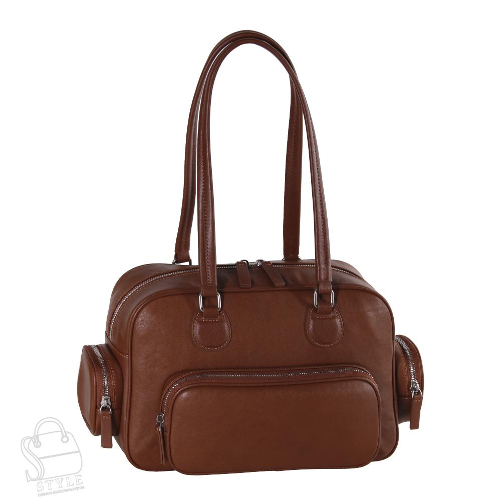 Сумка женская кожаная 260NN brown Natale Navetta