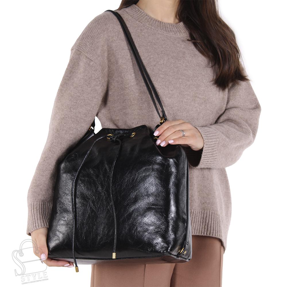 Сумка женская кожаная 2736VG black Vitelli Grassi