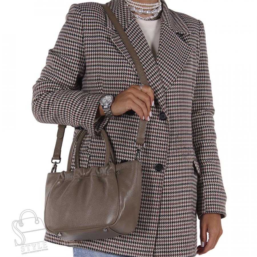 Сумка женская кожаная 3577VG gray Vitelli Grassi