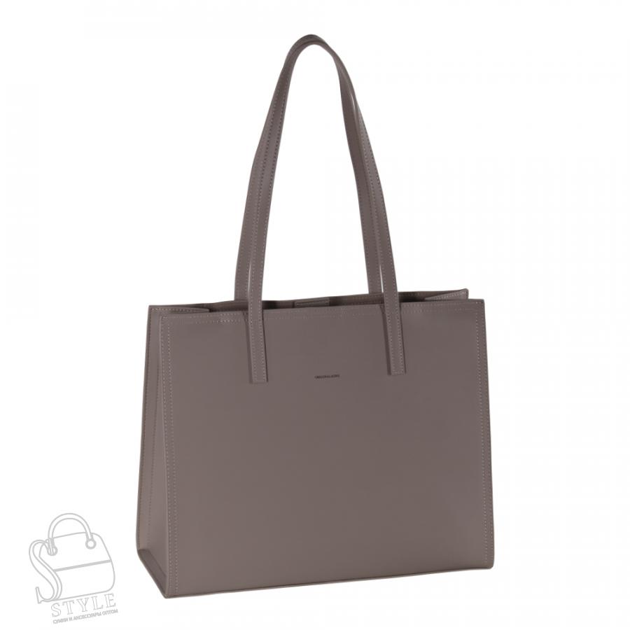 Сумка женская кожаная 95211PE d.gray Polina&Eiterou