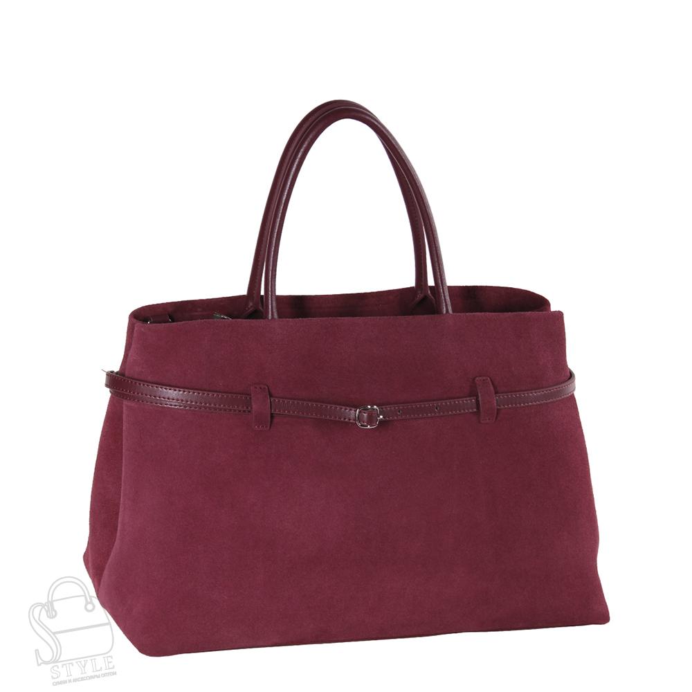 Сумка женская кожаная 1365THAA wine red Polina&Eiterou