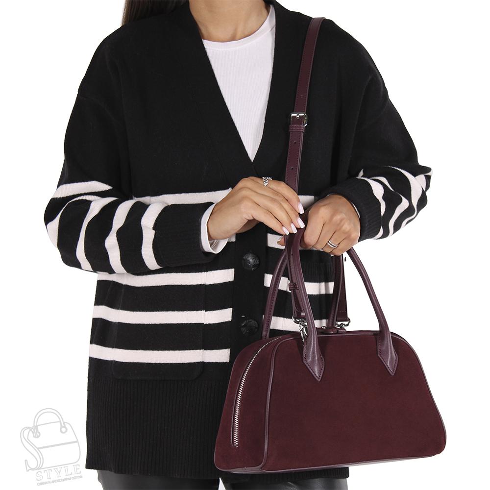 Сумка женская кожаная 88018AA wine red Polina&Eiterou