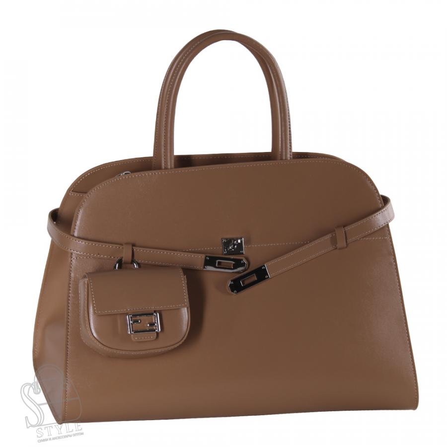 Сумка женская кожаная 1359TH apricot yellow Polina&Eiterou