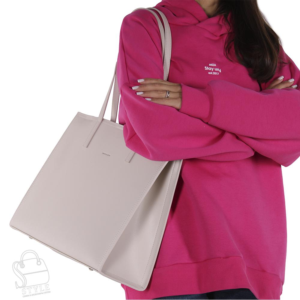 Сумка женская кожаная 95211PE beige Polina&Eiterou