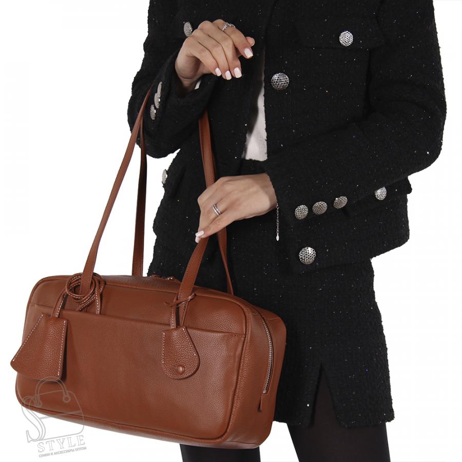 Сумка женская кожаная 3691VG brown Vitelli Grassi