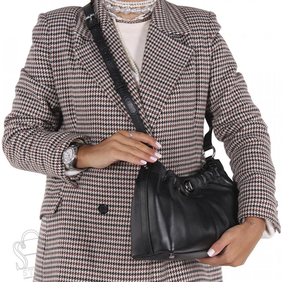 Сумка женская кожаная 3575VG black Vitelli Grassi